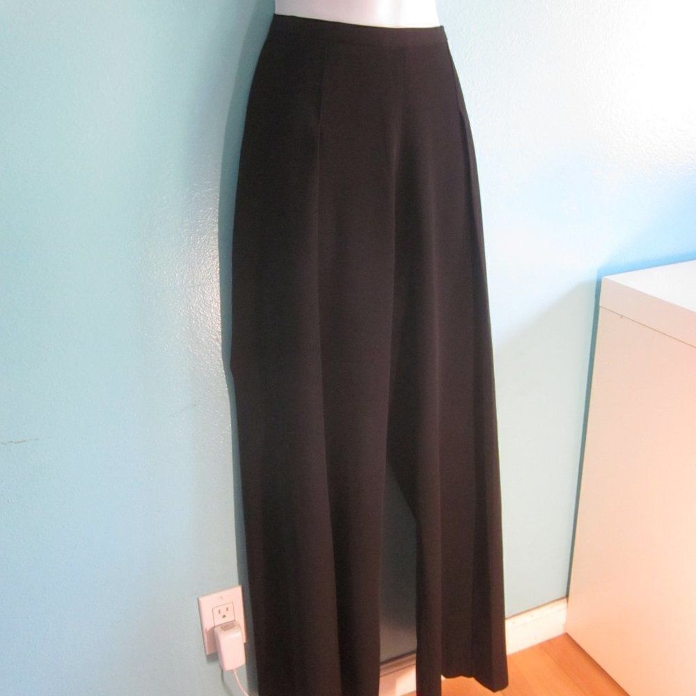 Fred Sun Paris Vintage 70’s Wide Leg Flare Flat Front Dress Pants Fits Size 6